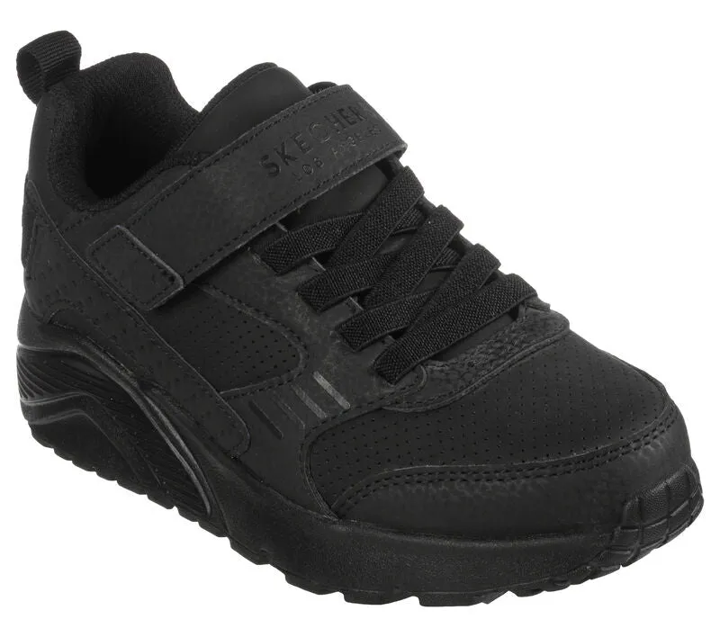 Skechers Uno Lite Donex 403671L BBK Black Velcro Trainers