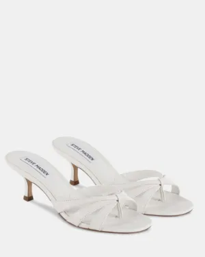 Steve Madden Cary Heels - White Leather