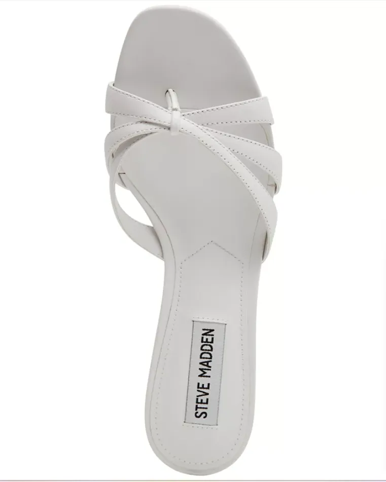 Steve Madden Cary Heels - White Leather
