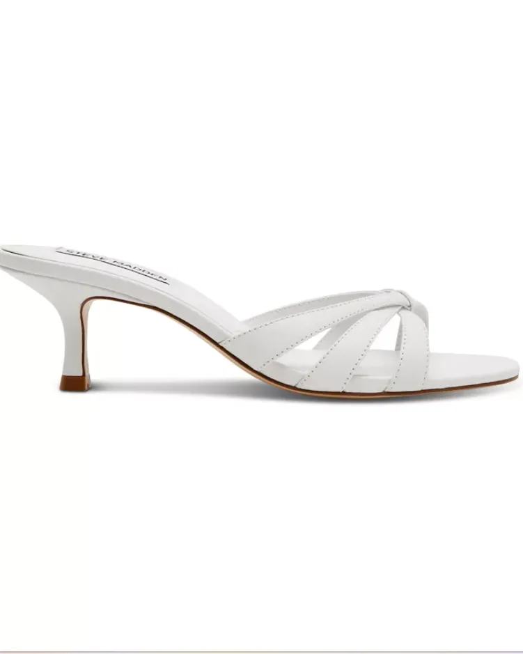 Steve Madden Cary Heels - White Leather