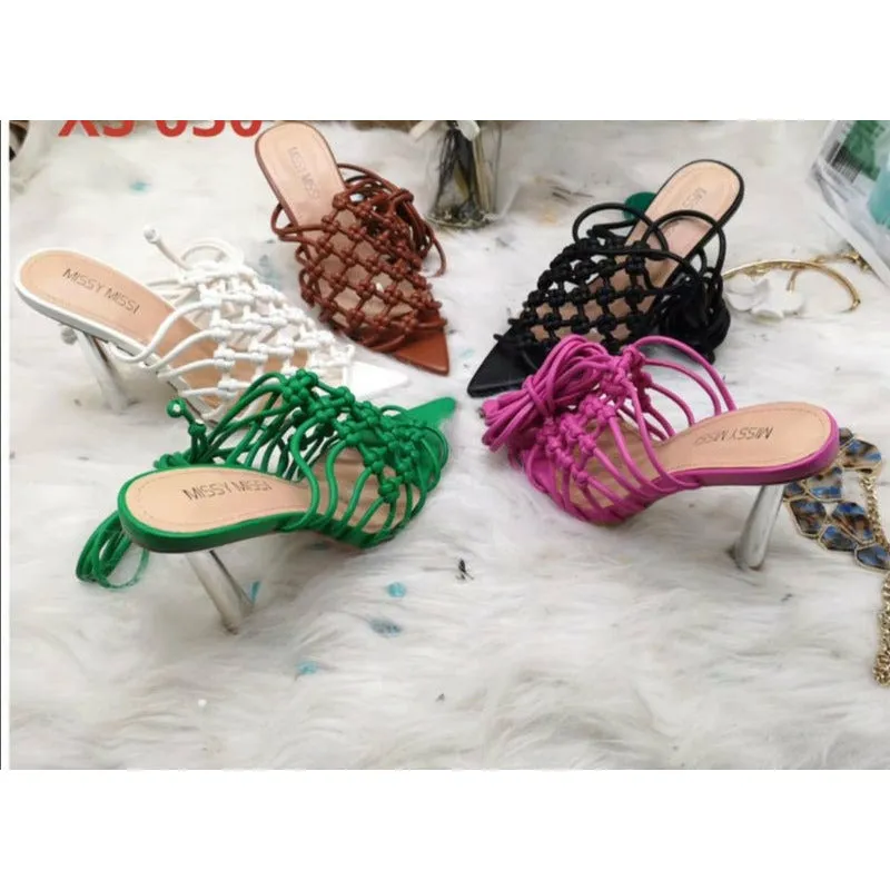 Straps Cross High Heel Sandals