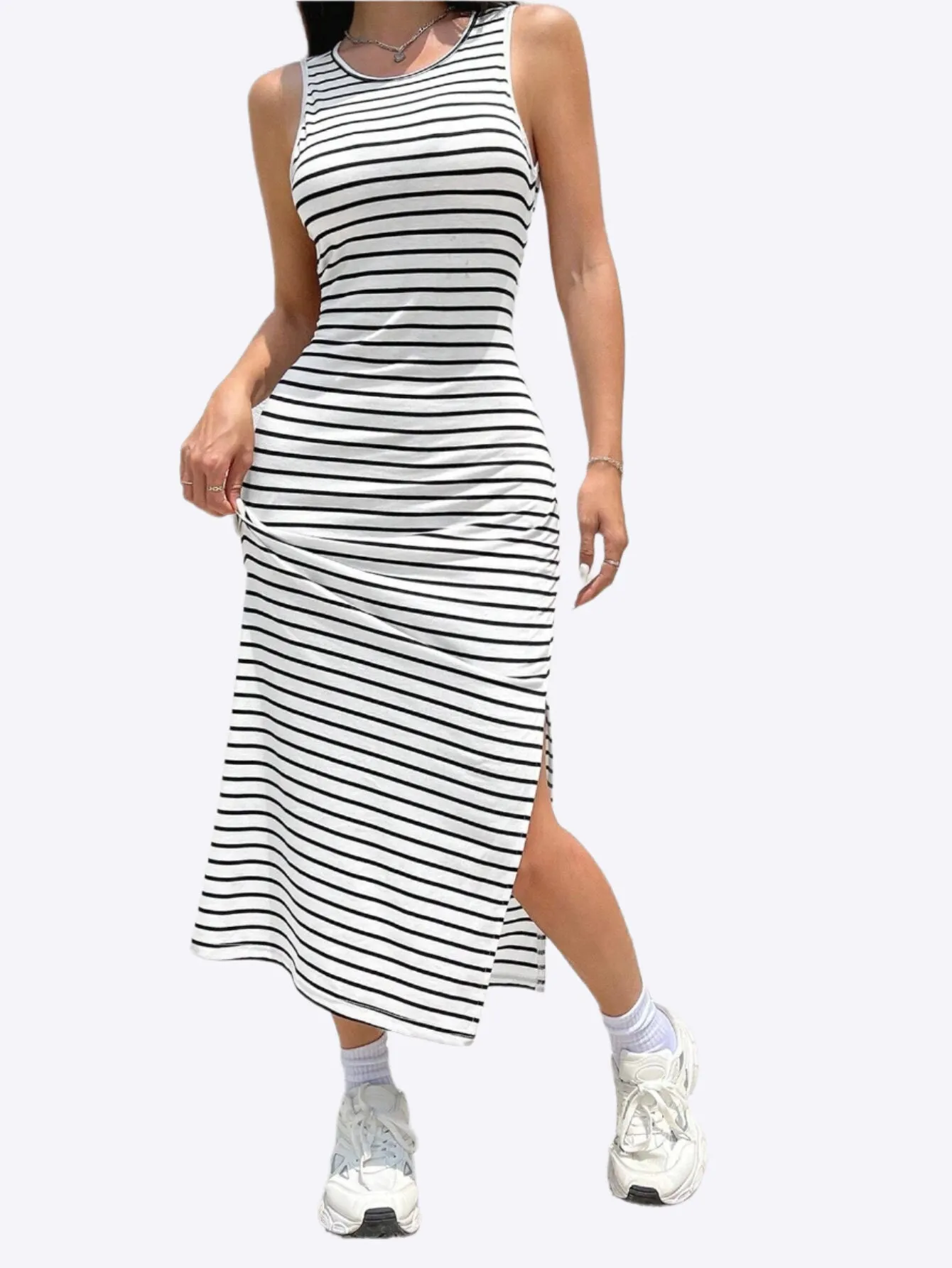 Striped Chic Maxi Dress