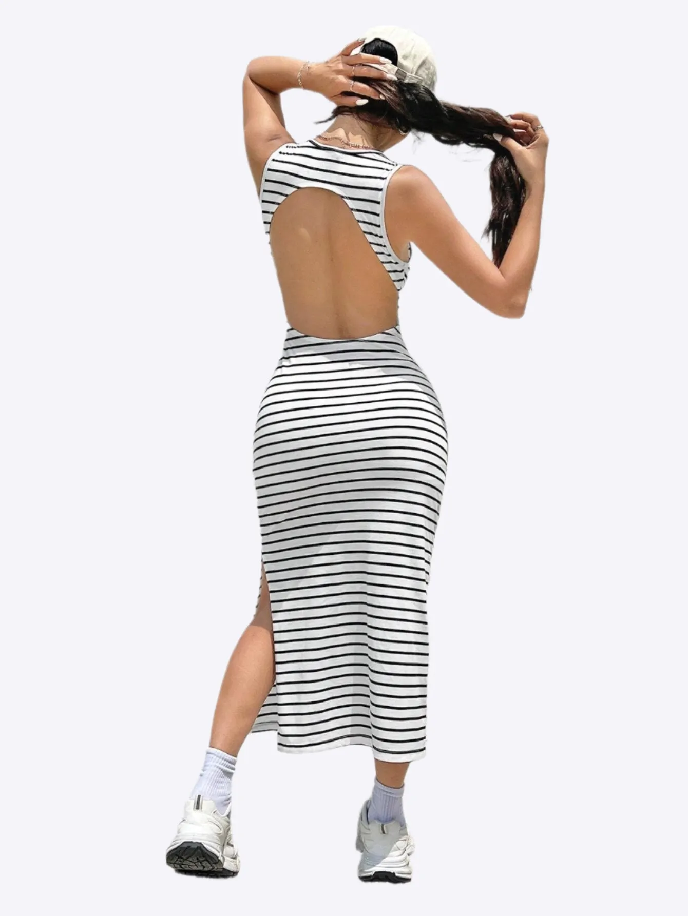 Striped Chic Maxi Dress