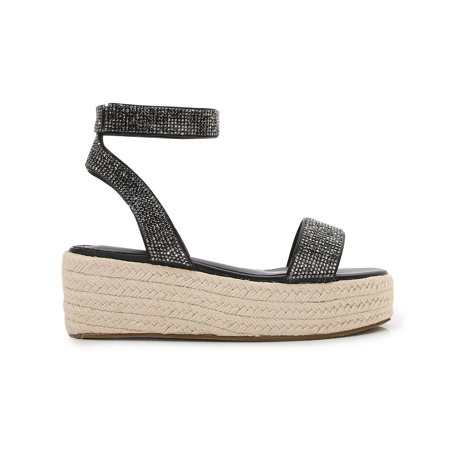 Thea Rhinestone Embellished Platform Espadrille Sandals