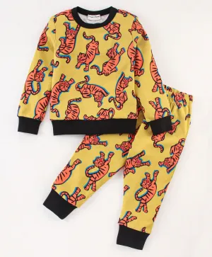 Tiger Printed Sweatshirt Jogger Set