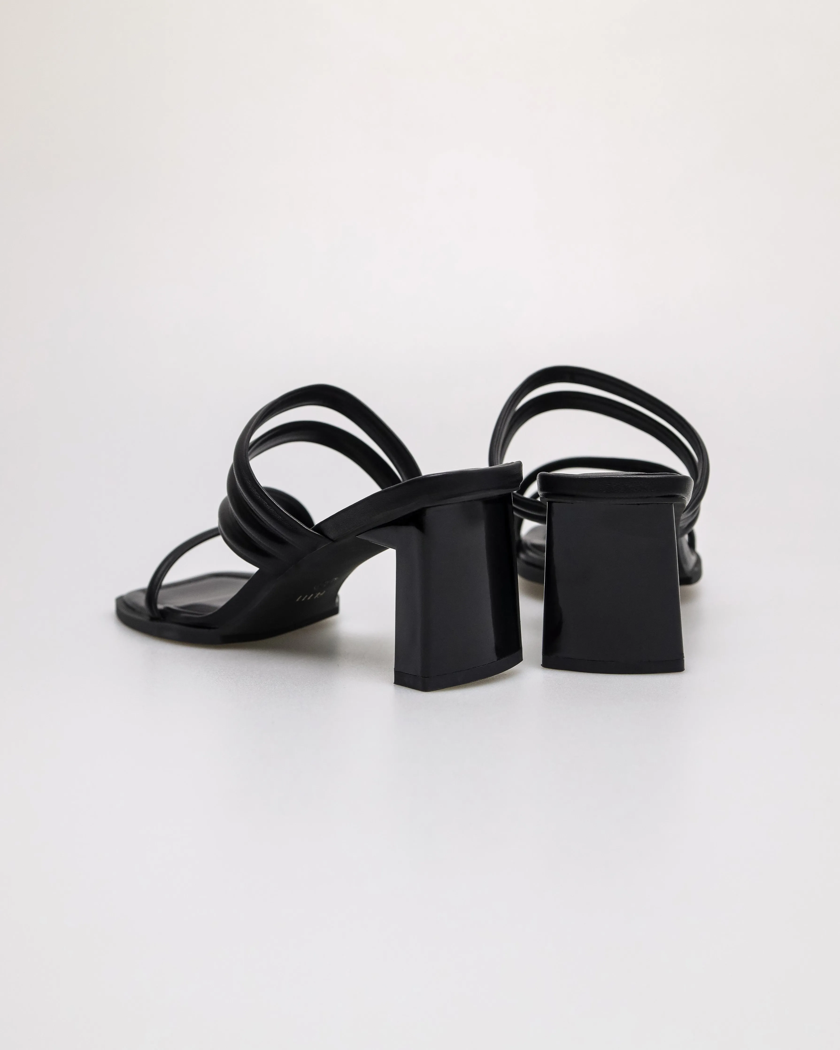 Tomaz FL111 Ladies Strappy Slip on Heels (Black)