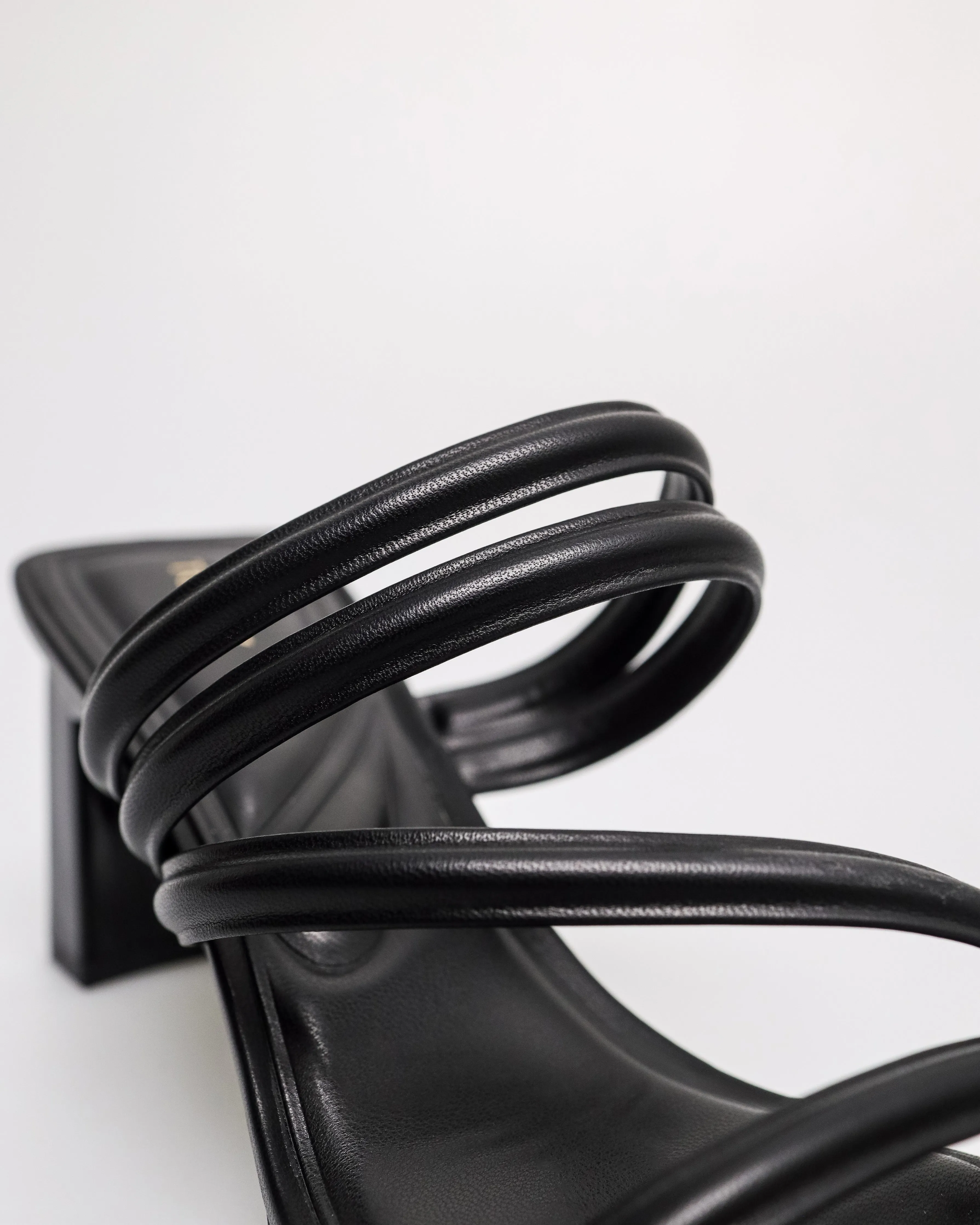 Tomaz FL111 Ladies Strappy Slip on Heels (Black)