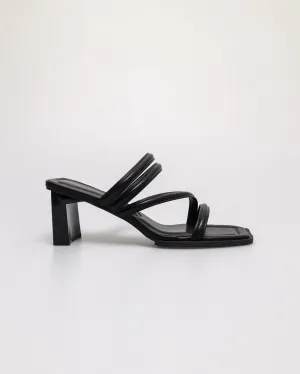 Tomaz FL111 Ladies Strappy Slip on Heels (Black)