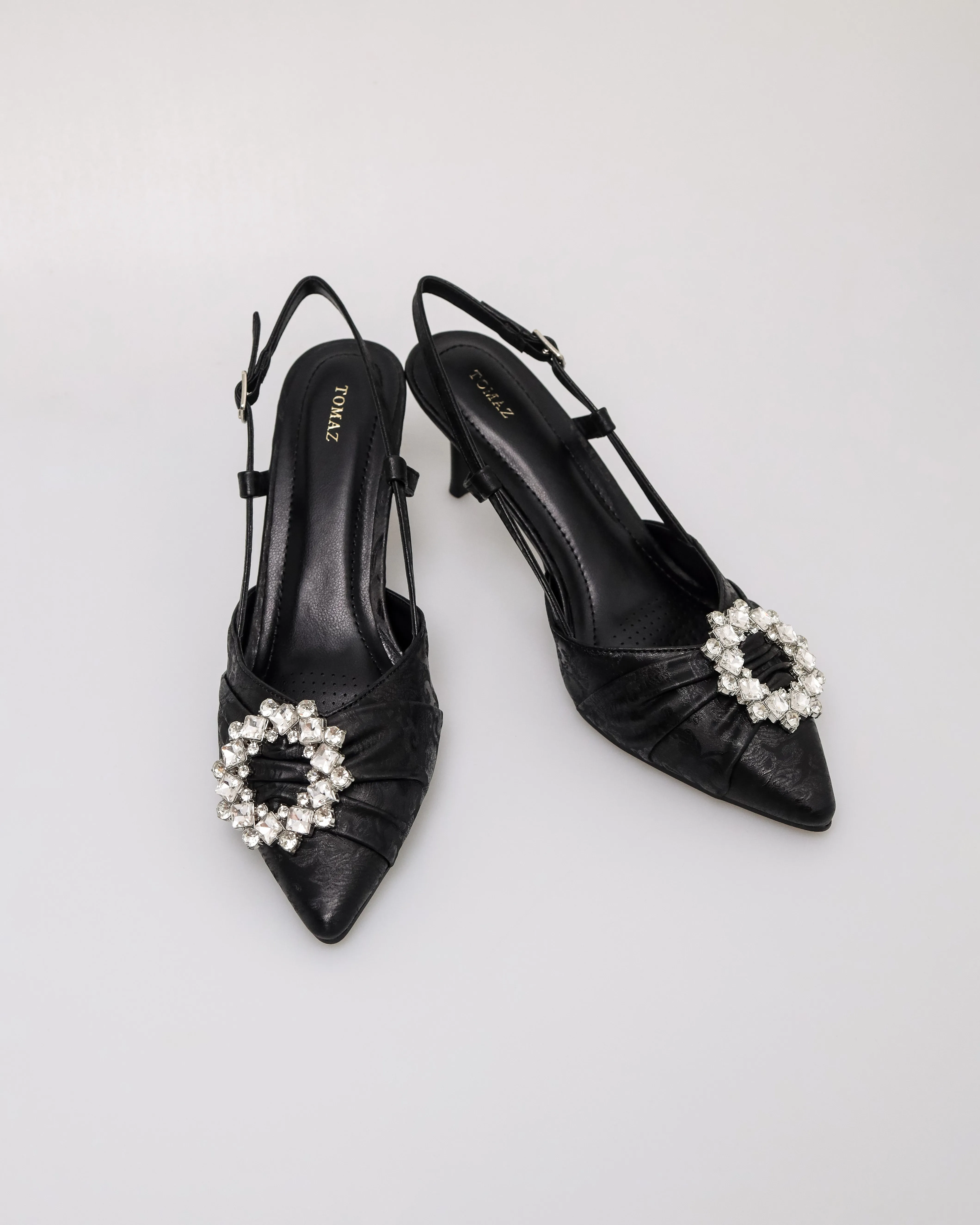 Tomaz NN557 Ladies Crystal Ruffle Heels