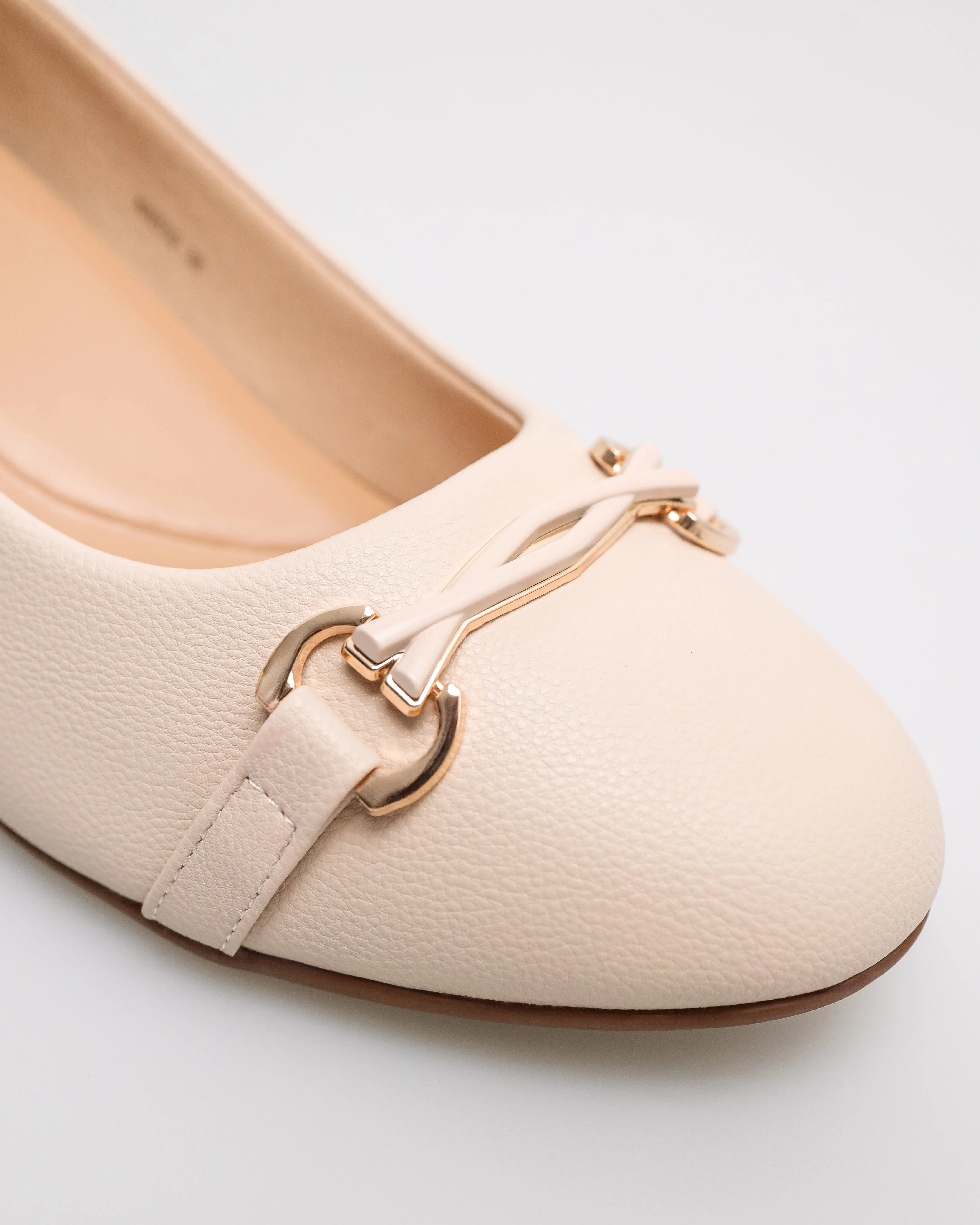 Tomaz NN559 Ladies Gold Cross Heels