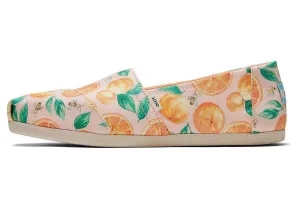 TOMS Womens Alpargata Oranges Espadrille - Pale Pink