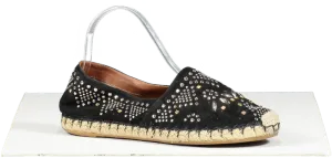 Valentino Garavani Black Stud Embellished Espadrilles UK 4 EU 37 