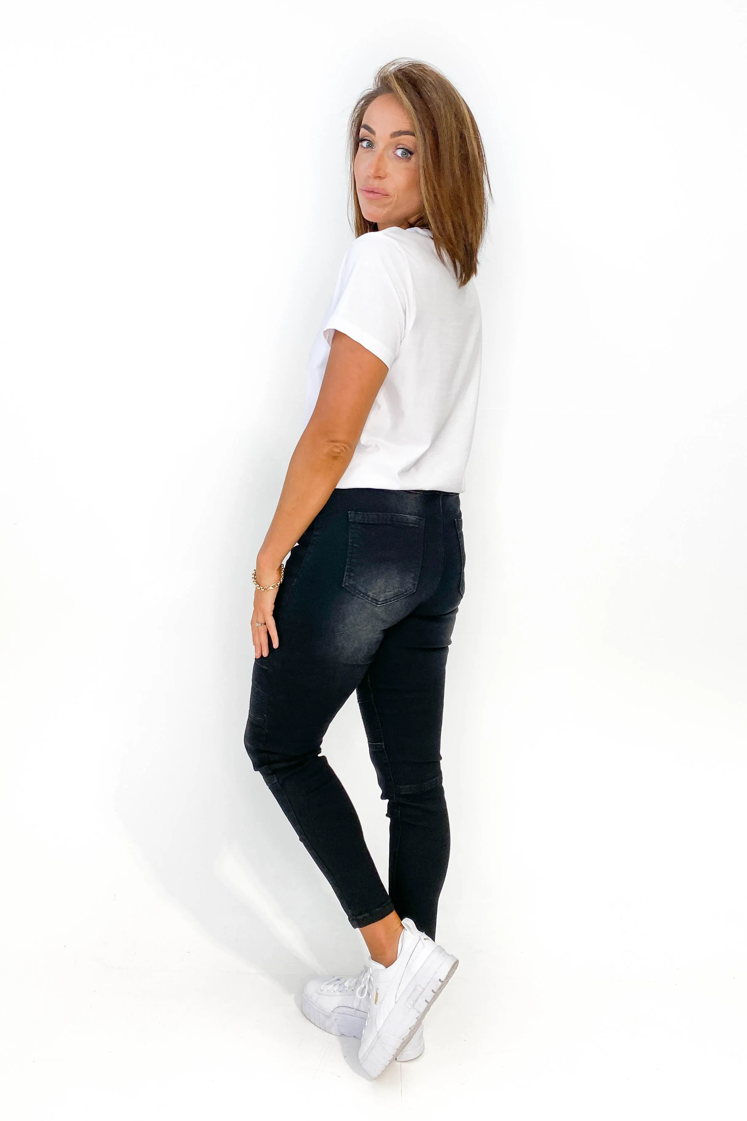 Wakee Lisa Stretch Denim Black