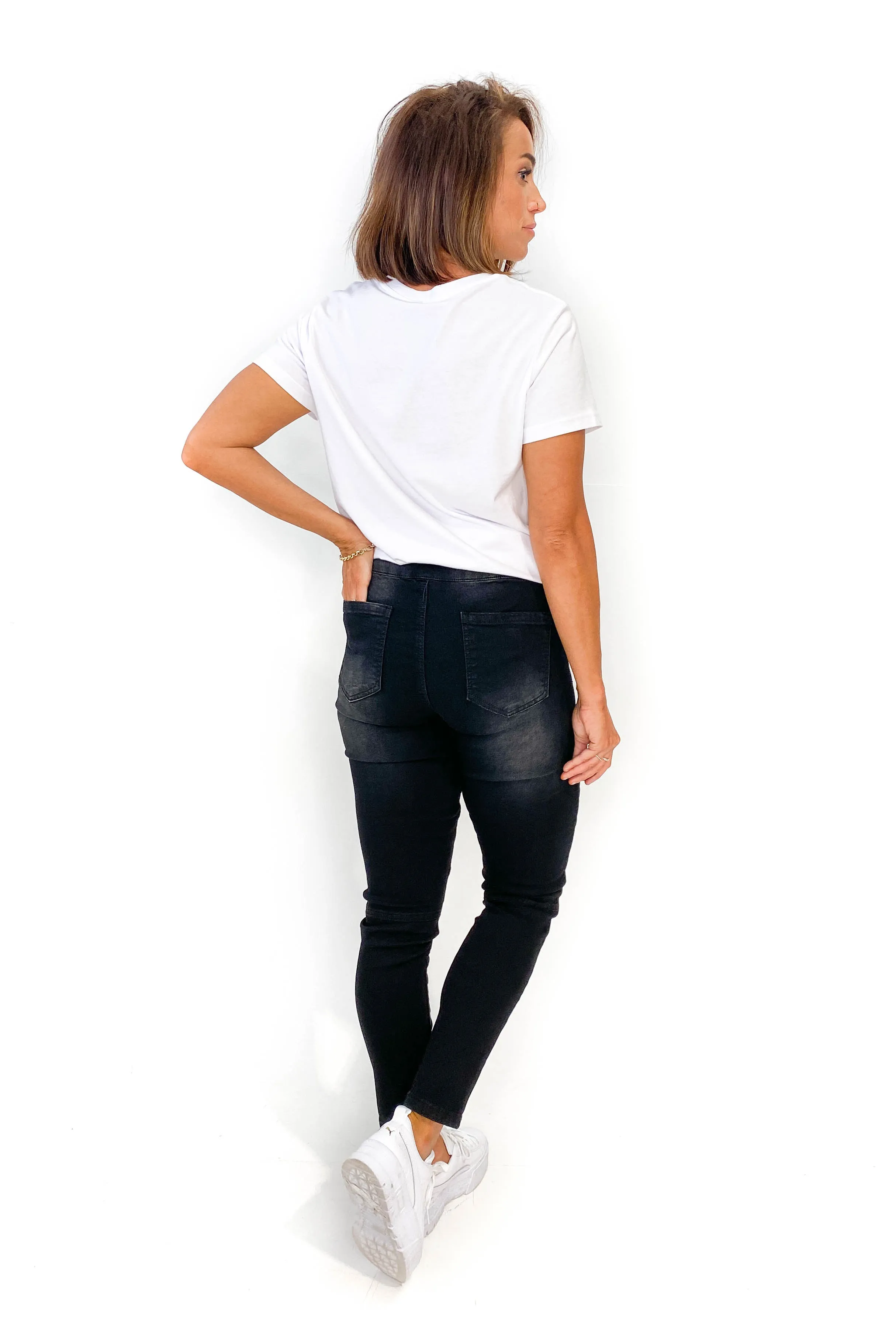 Wakee Lisa Stretch Denim Black