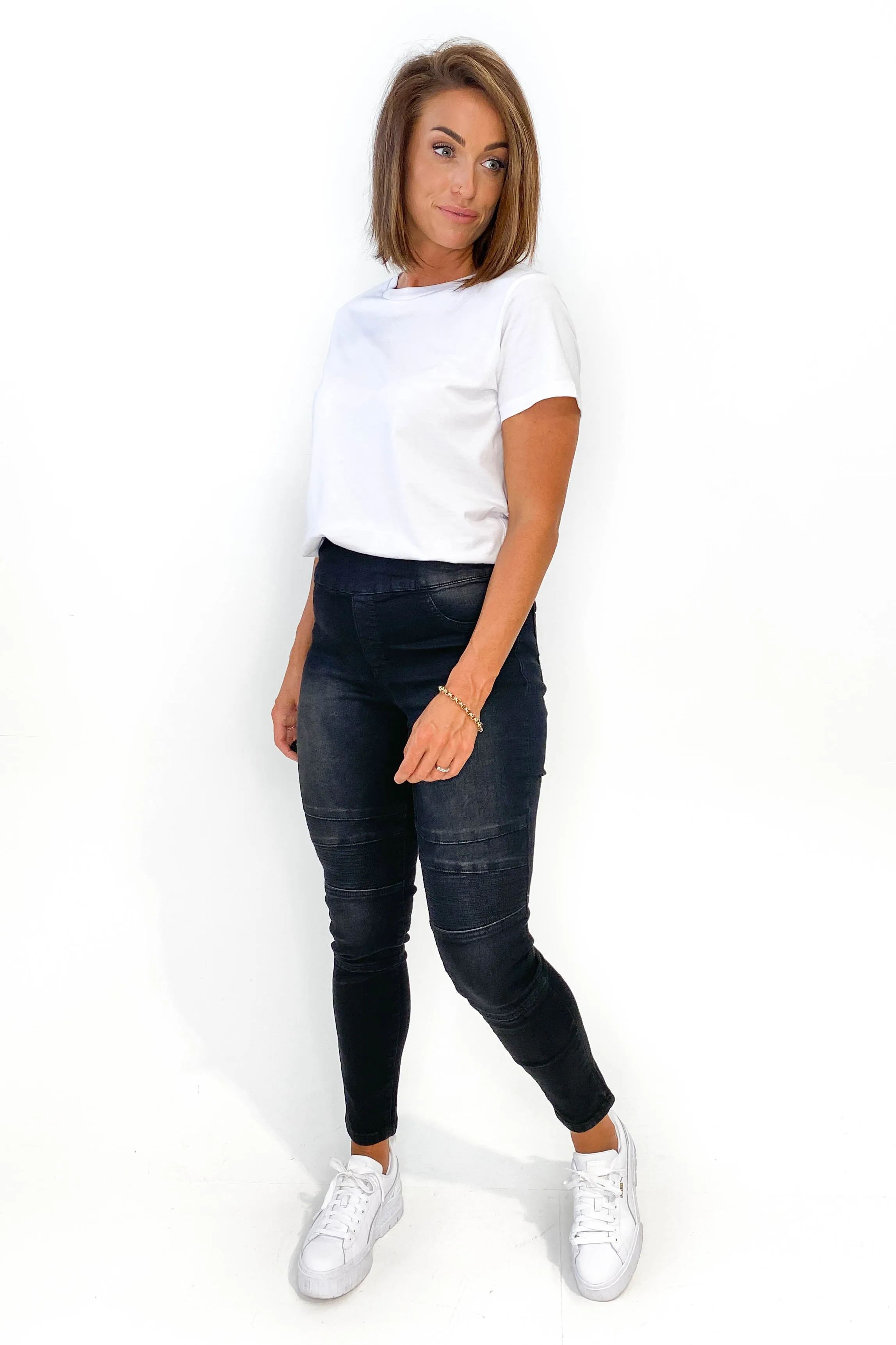 Wakee Lisa Stretch Denim Black