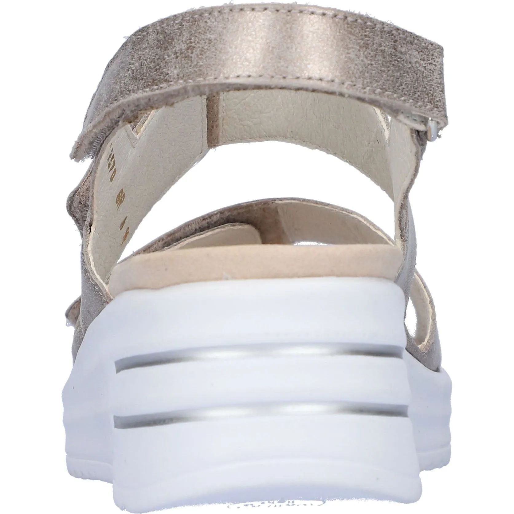 Waldlaufer 795006 131 070 H-Dina Ladies Gold Leather Arch Support Touch Fastening Sandals