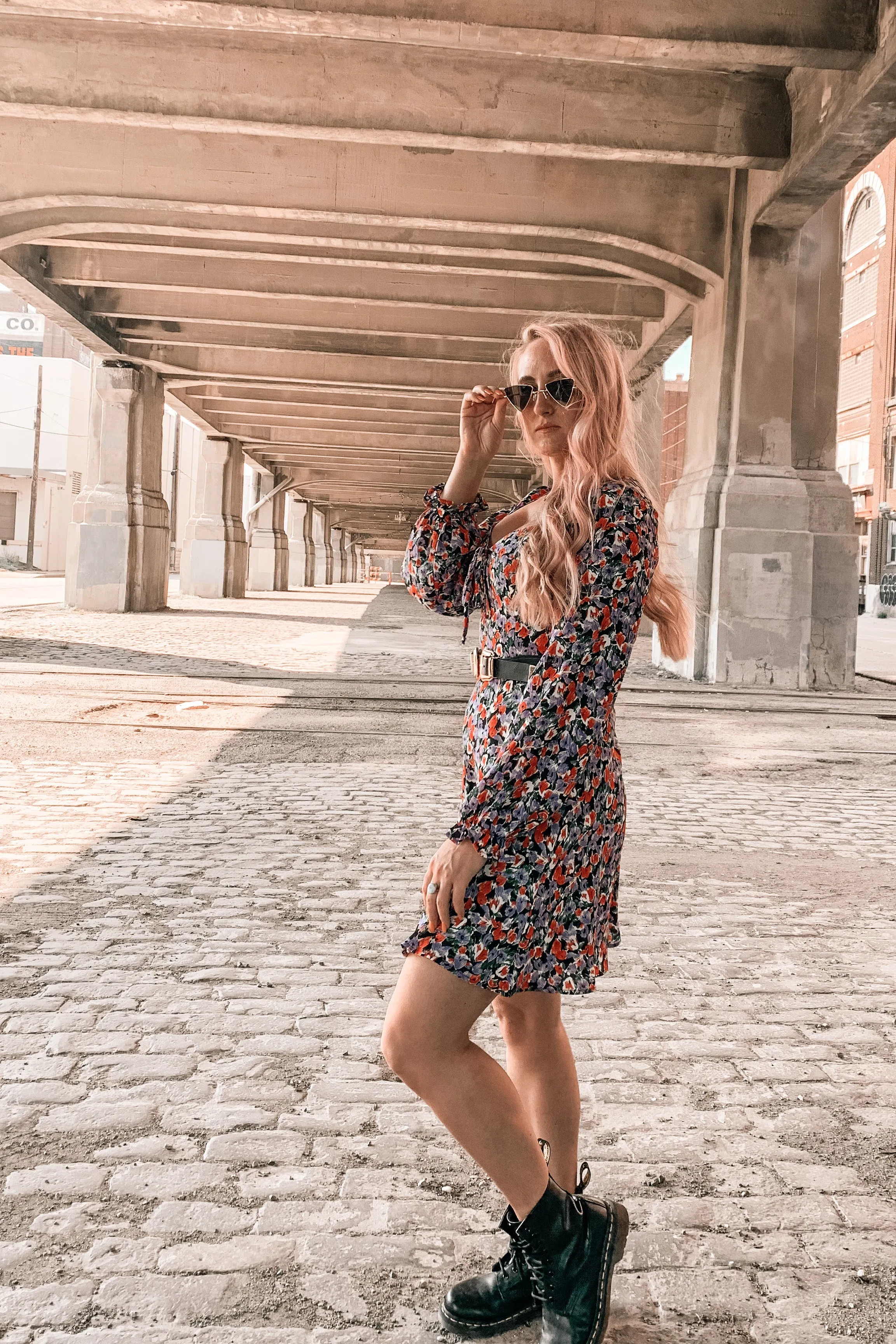 Walk My Way Long Sleeve Floral Dress