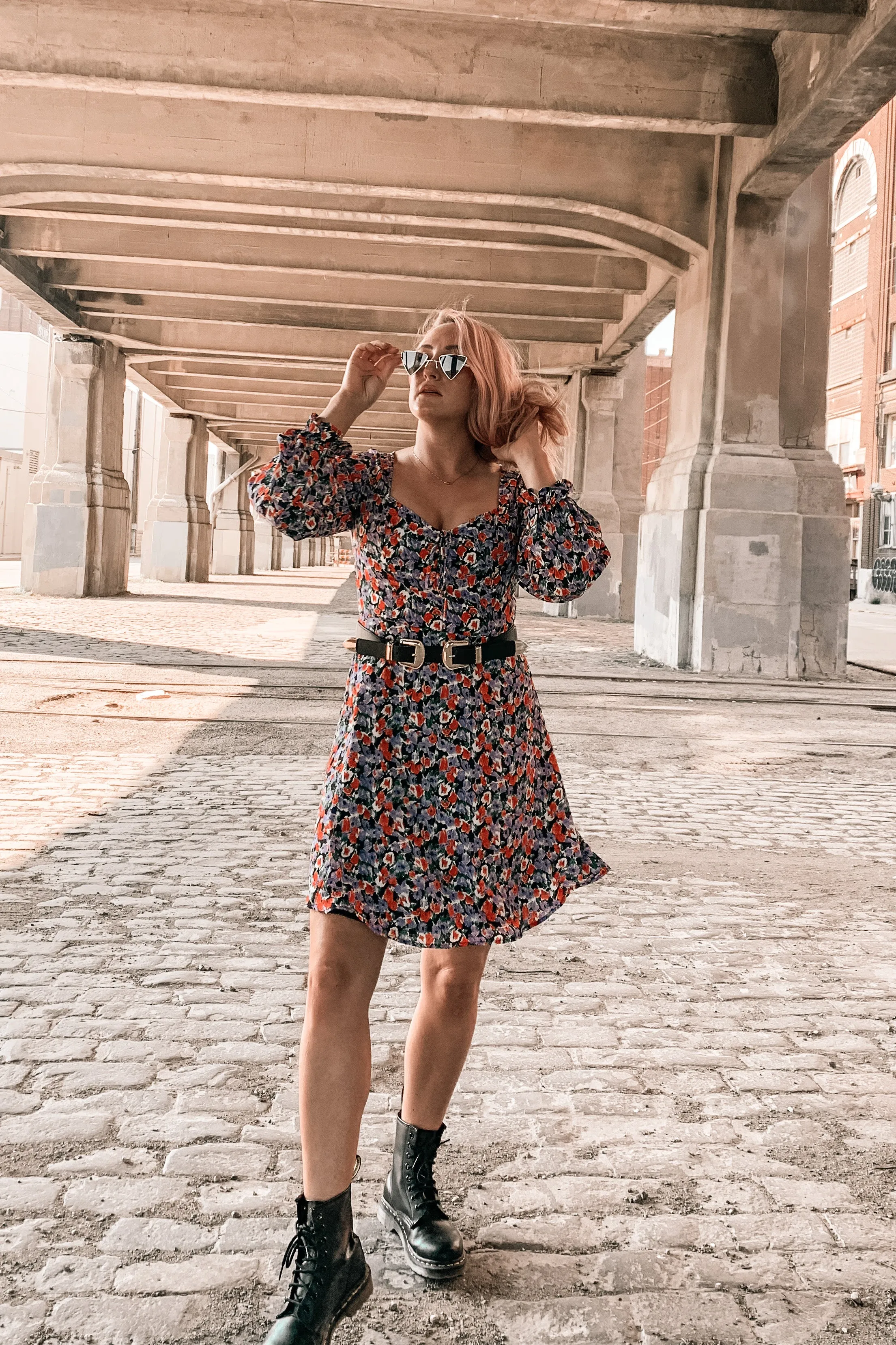 Walk My Way Long Sleeve Floral Dress