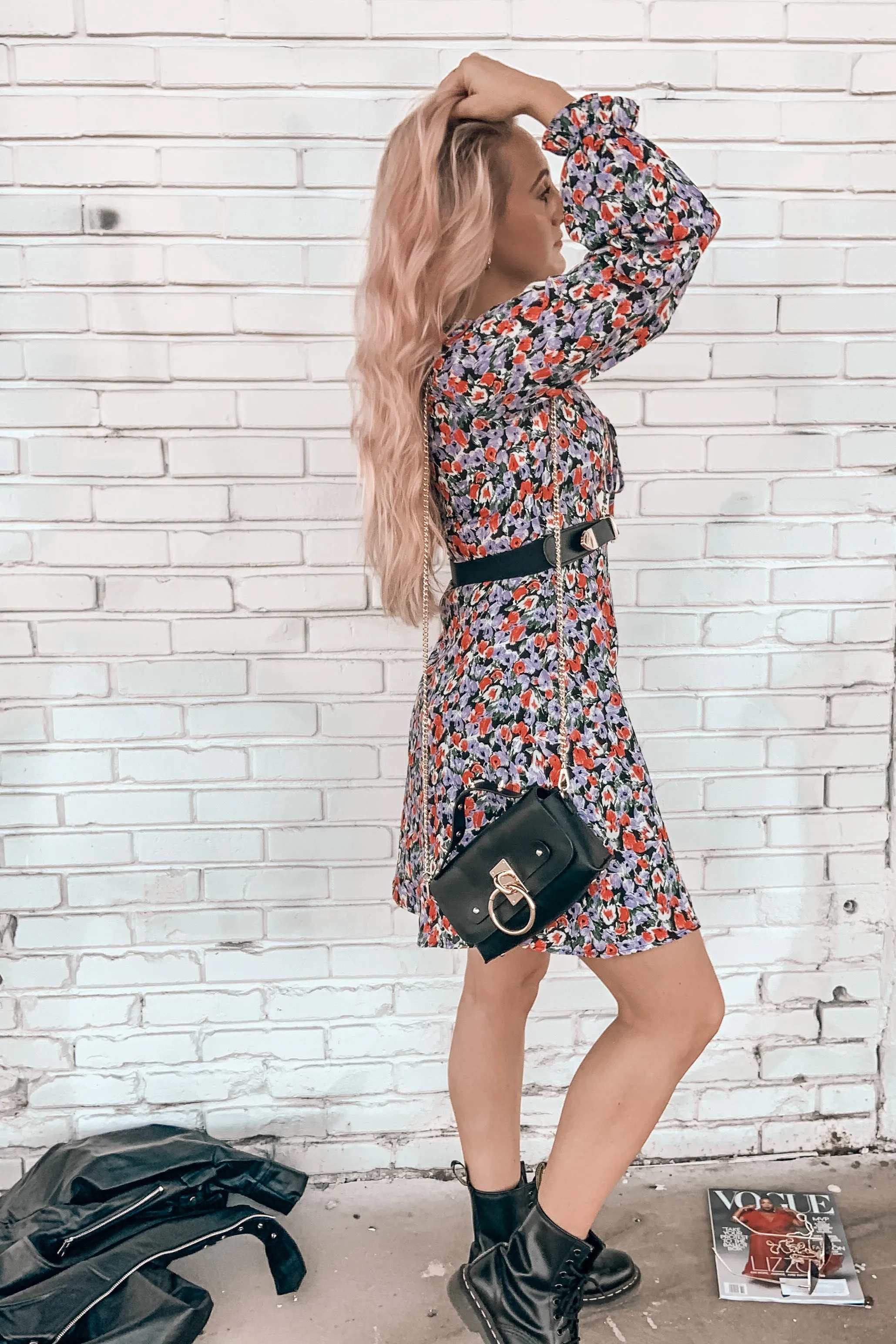 Walk My Way Long Sleeve Floral Dress