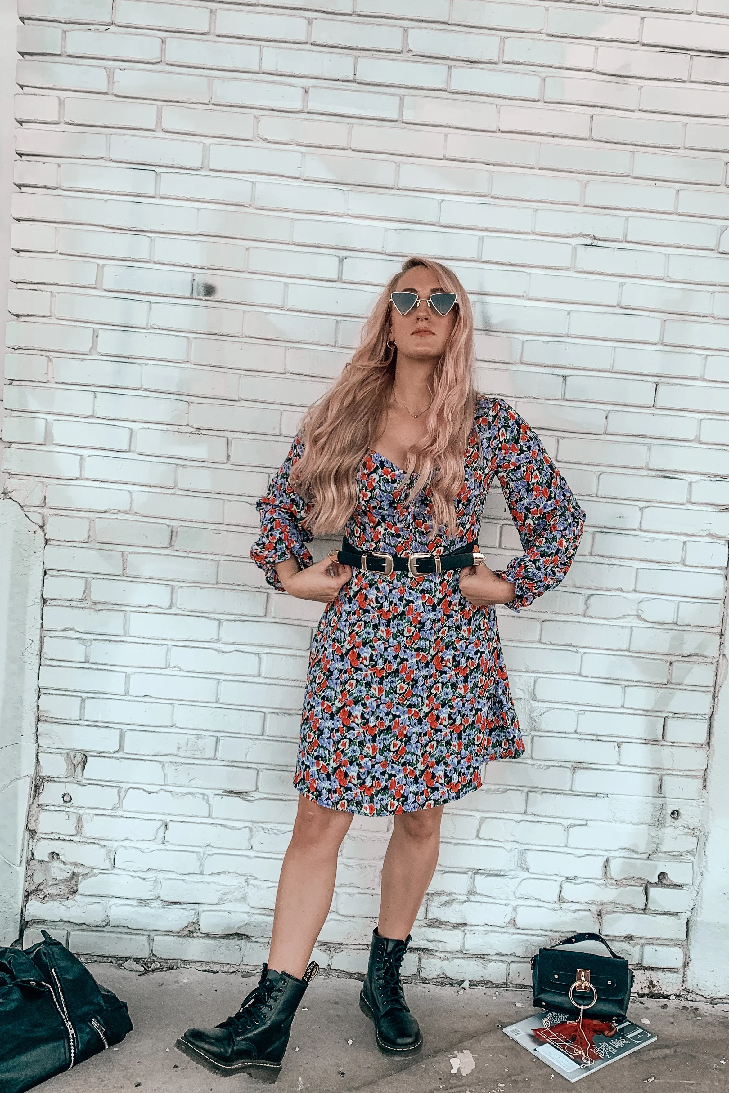 Walk My Way Long Sleeve Floral Dress