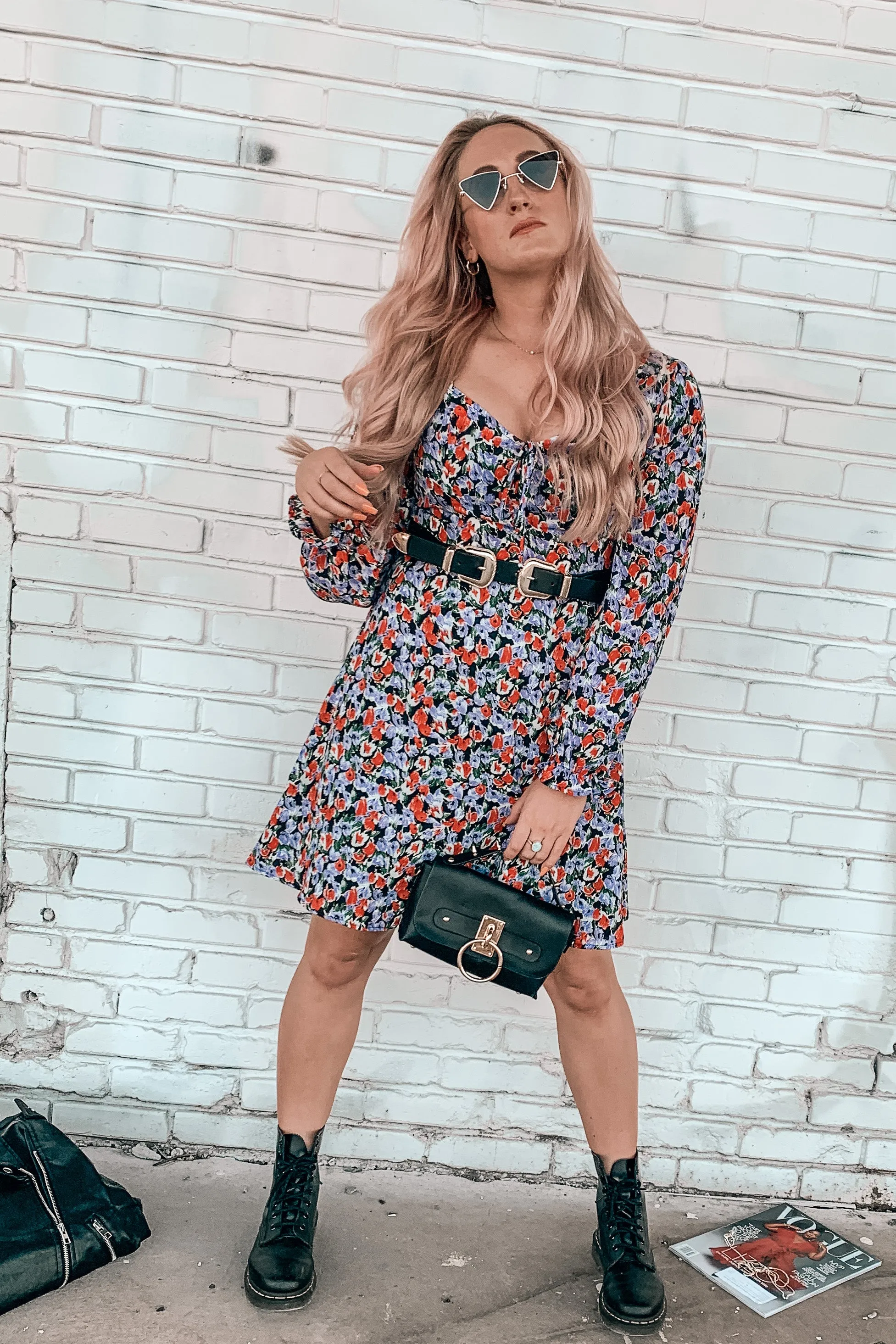 Walk My Way Long Sleeve Floral Dress