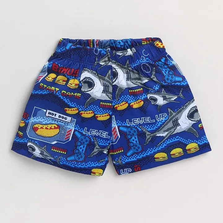 Whales Printed Half Sleeves Set