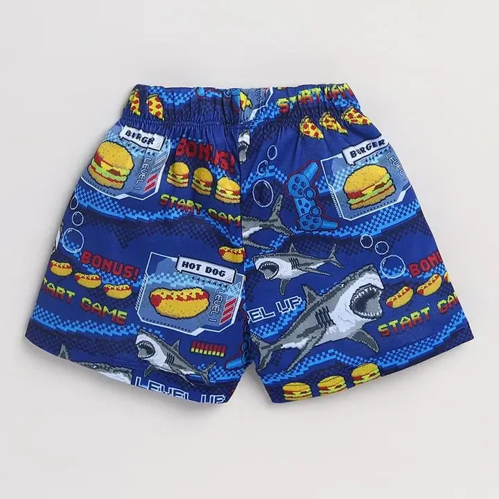 Whales Printed Half Sleeves Set
