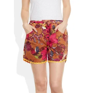 Womens Cotton Printed Beach Shorts Summer Pants Indian Small Size, W-CSRTS-2828